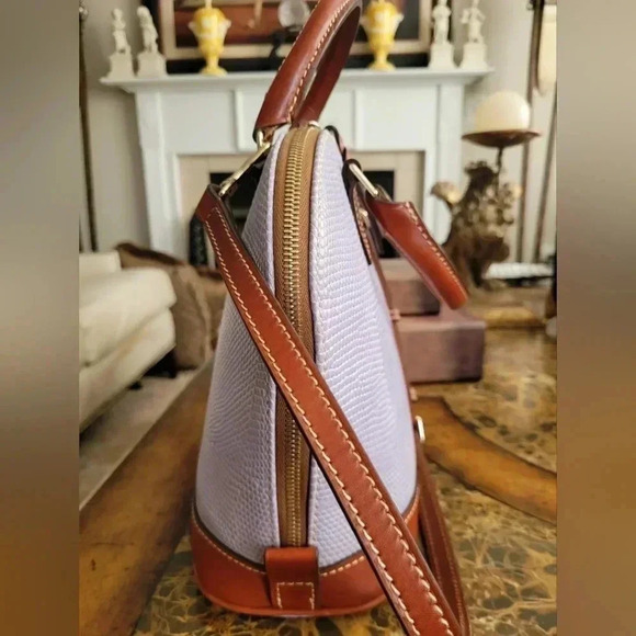 Dooney & Bourke lizard embossed domed satchel - Picture 4 of 11